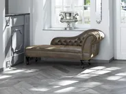 Right-Hand Chaise Longue NIMES Faux Suede Brown_697484