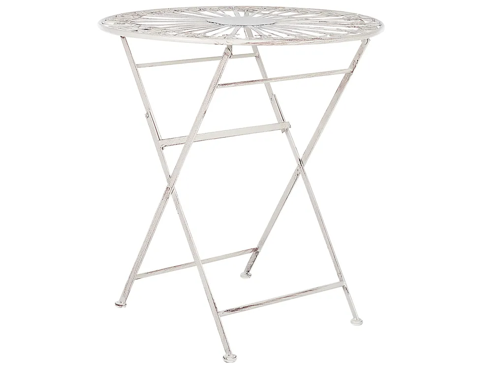 Bistro Set Folding SCAFA Metal White_856106