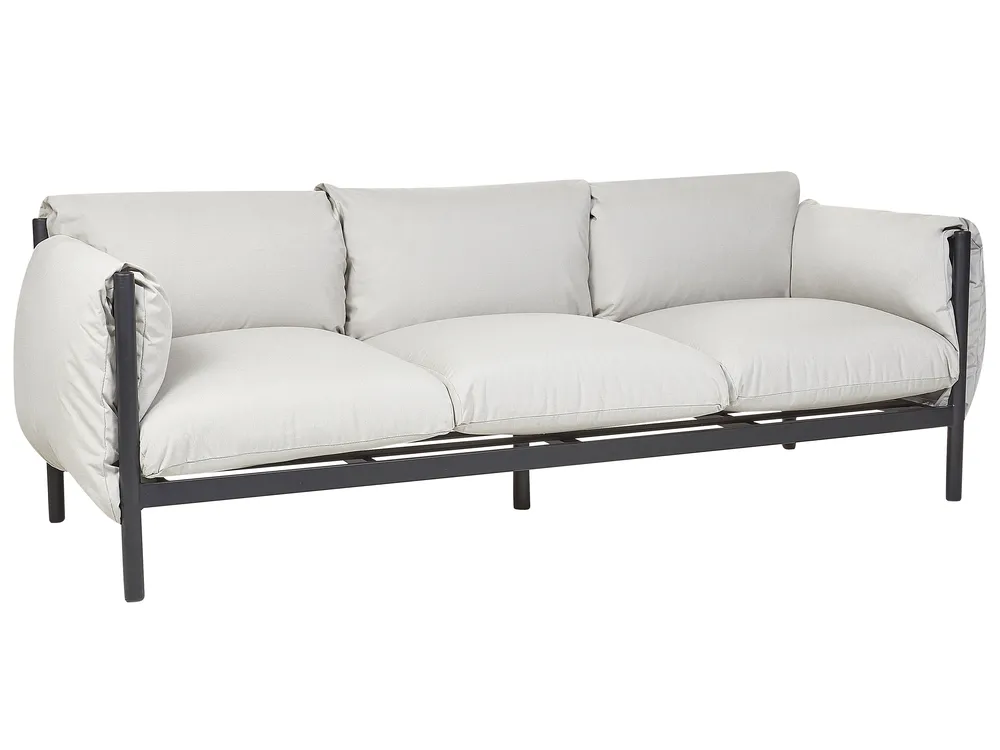 Set di divani da giardino 5 posti ESPERIA Metallo Grigio_868684