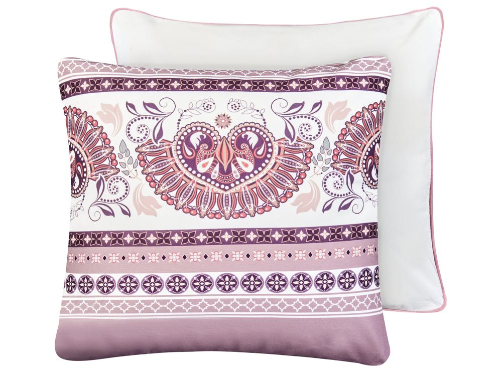 Zestaw 2 poduszek ogrodowych TVISTA Wzór orientalny 45 x 45 cm Purpurowy