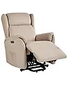 Electric Recliner Chair ELEGY with Footrest Velvet Beige