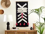 Fabric Wall Hanging PAKPATTAN 123 cm Cotton Black_1184421
