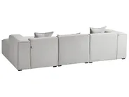 Corner Sofa 3 Seater DOLVA Fabric Light Grey Left Hand_745530