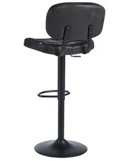 Set di 2 sgabelli da bar TILTON Scamosciato sintetico Nero_1078324