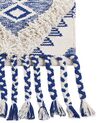 Bavlnený koberec 80 x 200 cm béžová/modrá MANAVGAT_843951