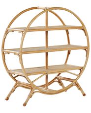 Oriental Furniture Scaffale In Fibra Naturale – 109x51x25 Cm, Colore Nero, Pieghevole E Leggero – Per Libri O Esposizioni