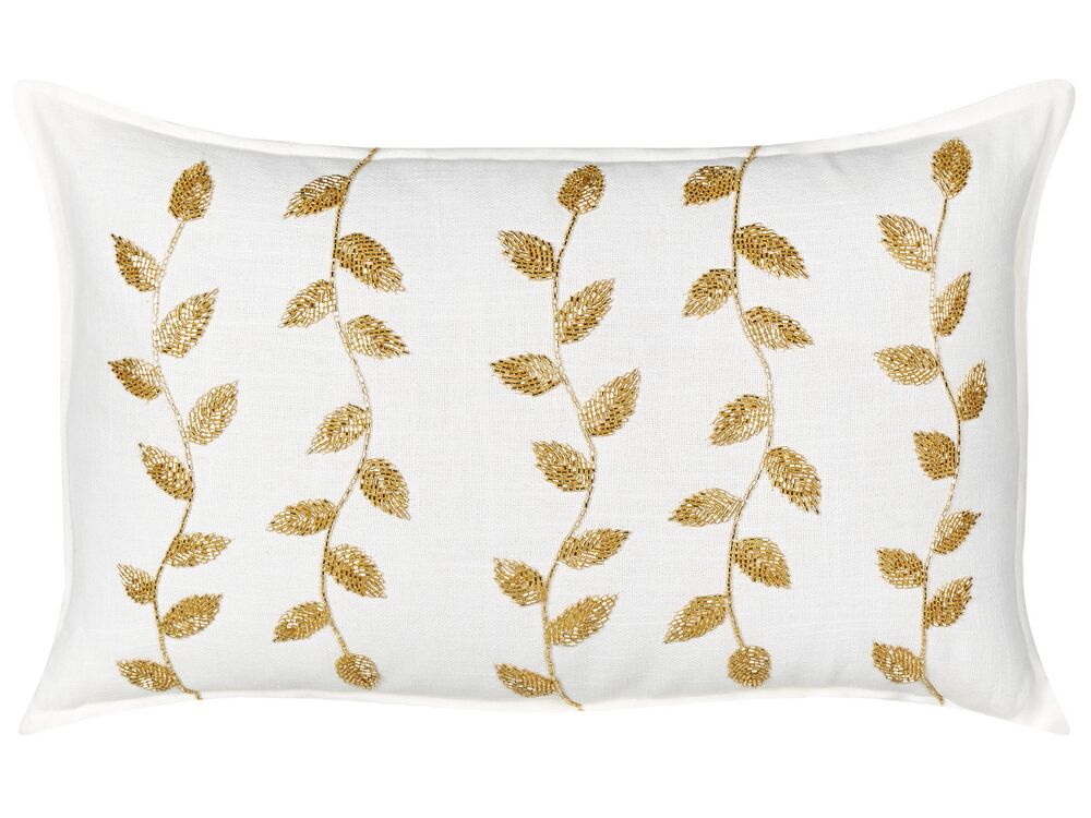 Gold white pillows on sale