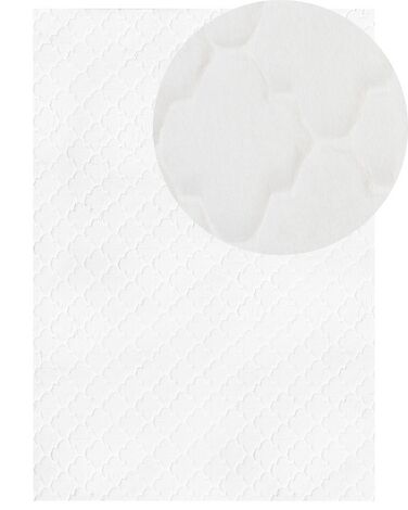 Tappeto pelle sintetica bianco 160 x 230 cm GHARO