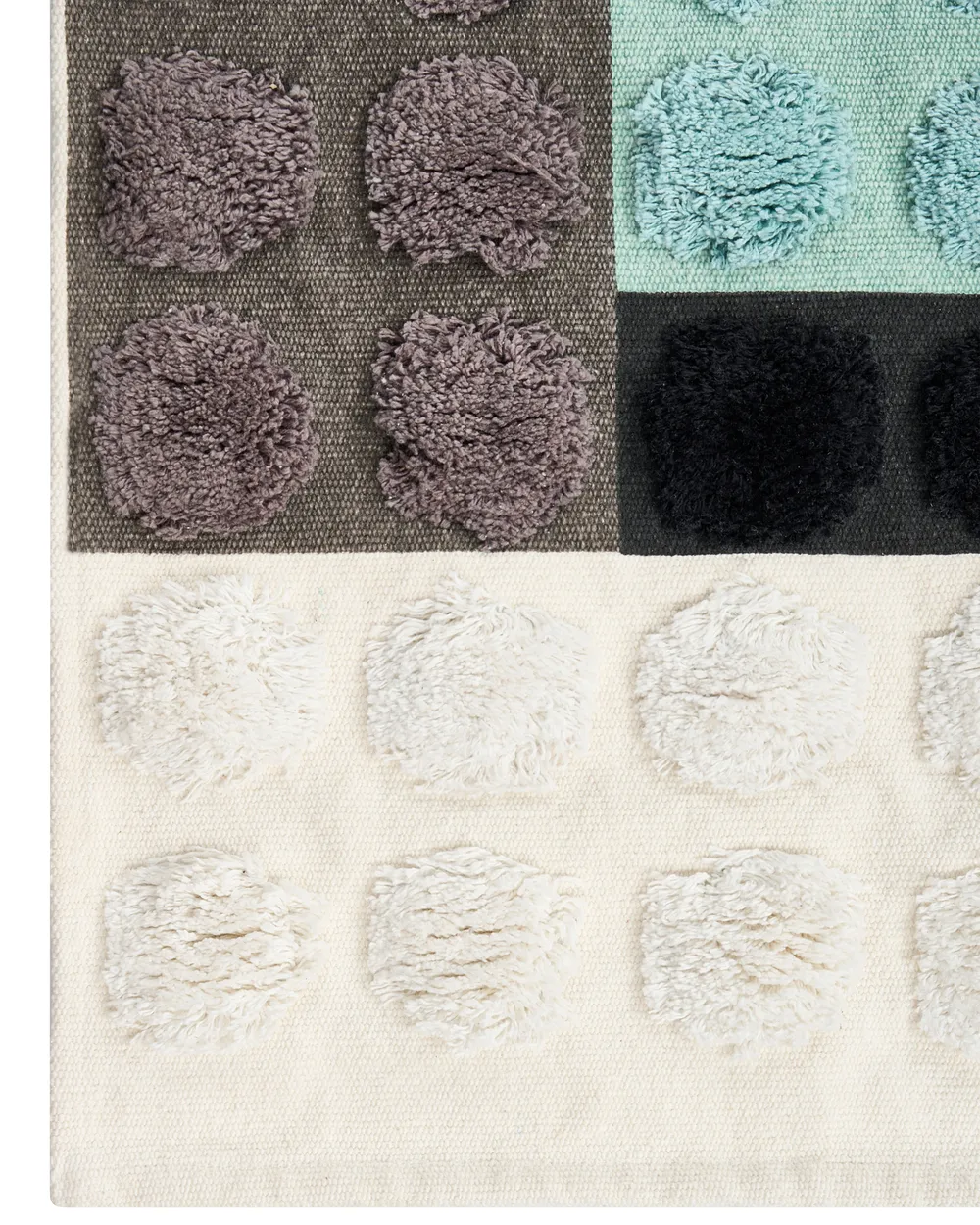 Kids Rug BRICKY White 90 x 130 cm Cotton_1107989