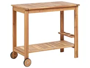 Garden Dining Set with Trolley 8 Seater SASSARI II Certified Acacia Wood Light Brown_923827