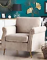Fauteuil VIETAS Velours Taupe