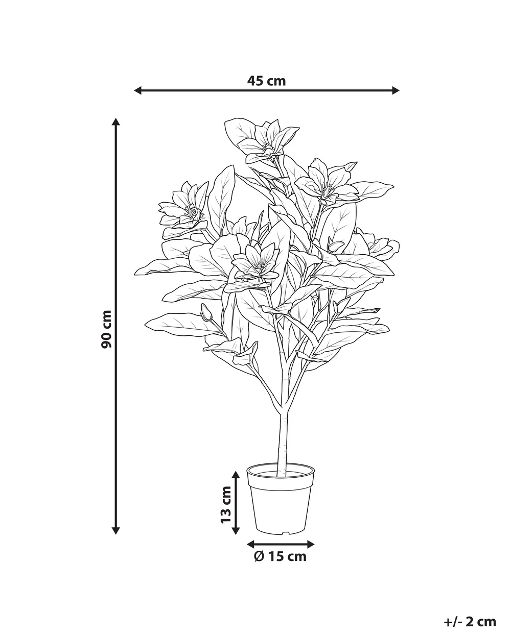 Artificial Plant MAGNOLIA TREE 90 cm Red_1103906