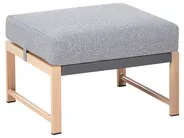 Garden Lounge Set with Table and Ottoman 5 Seater NOLA Metal Grey_998380