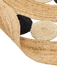 Tappeto HOVIT Nero ø 140 cm Iuta_870085