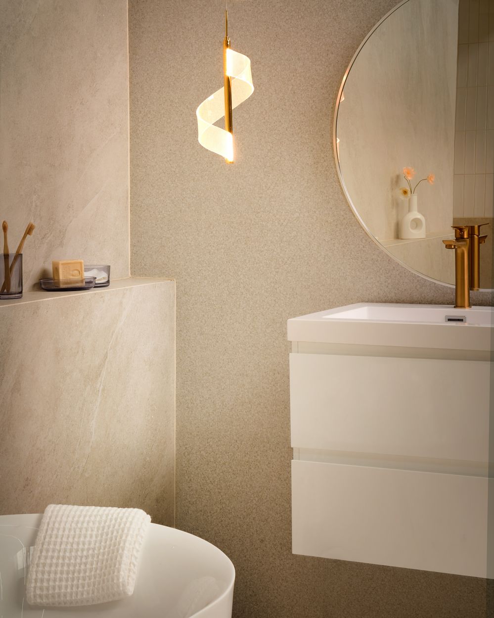 LED-pendel lampe SARELA Metal Guld