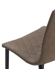 Set di 2 sedie da pranzo MONTANA Pelle sintetica Marrone chiaro_693036