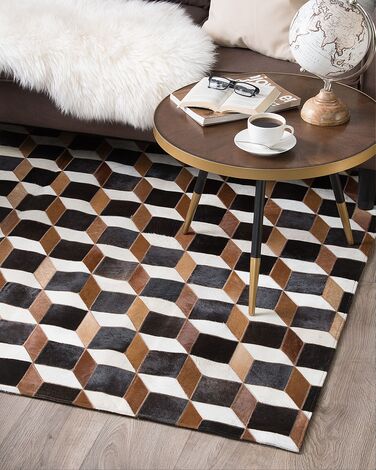 Cowhide Area Rug 140 x 200 cm Brown ALPKOY