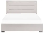 Bett mit Stauraum ROUEN Stoff Hellbeige 160 x 200 cm_996764