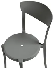Set di 4 sedie da giardino VIESTE Grigio scuro_861696