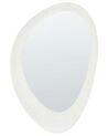 Velvet Wall Mirror 60 x 90 cm White AUDES_903919