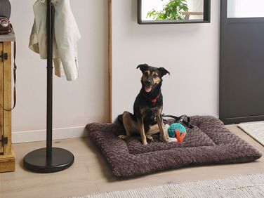 Fabric Dog Bed 90 x 70 cm Brown KARANTU