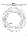 Wandspiegel silbern ø70 cm CHOLET_784633