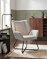 Armchair GRESSELA Velvet Light Grey