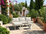 Garden Sofa Set 4 Seater ERICHE Light Beige_977995