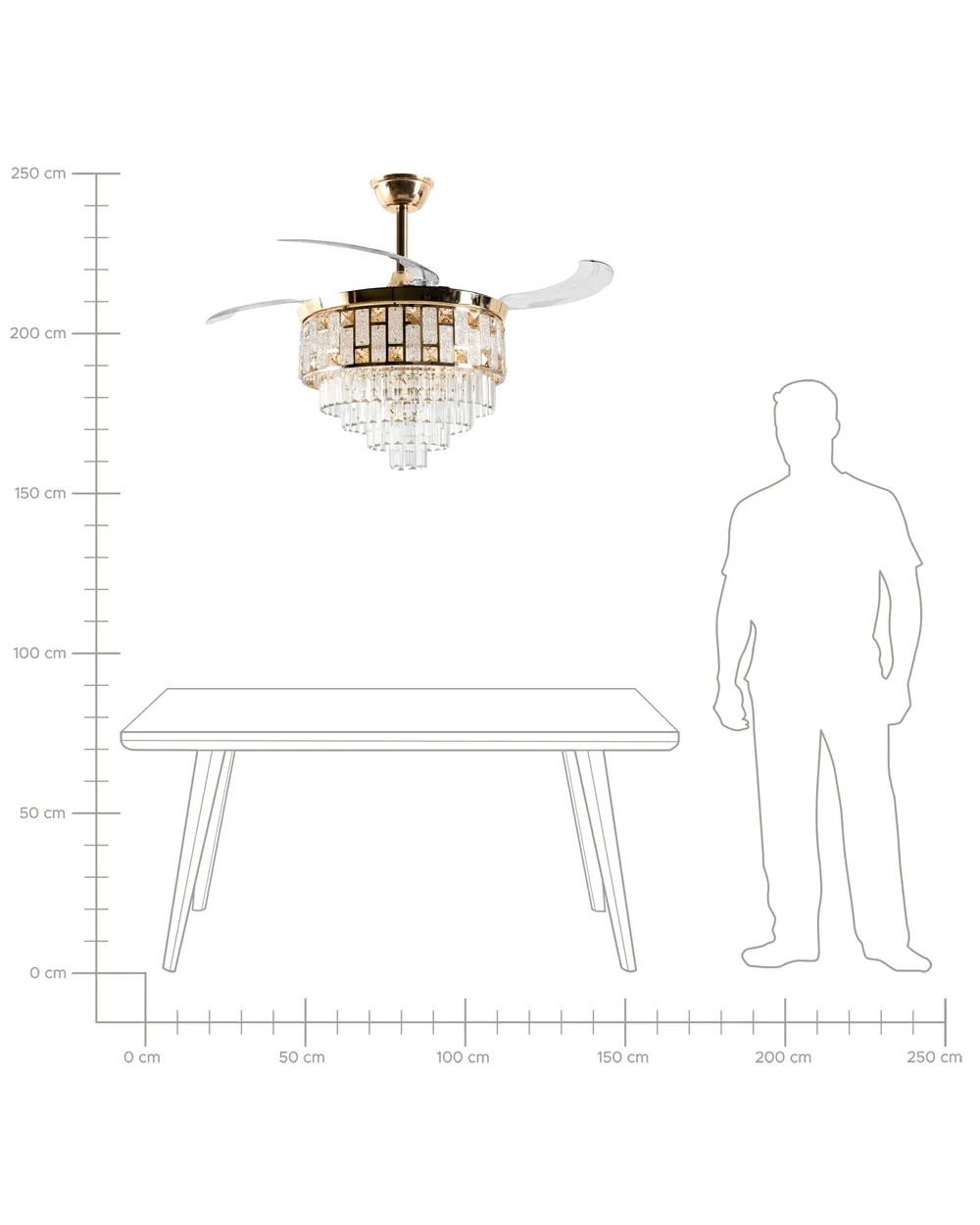 Ceiling Fan with Light ALAPAHA with Remote LED Gold_1125779