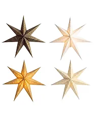 Set of 4 Hanging Decorations LED TRISUL 60 cm Star Multicolour_1186026