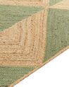 Jutový koberec 160 x 230 cm béžový/zelený CALIS_887095