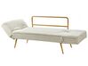 Sofá-cama em tecido bouclé branco-creme SAARELA_932753