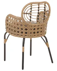 Set of 6 Garden Chairs with Cushions PRATELLO PE Rattan Natural_868025