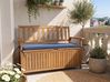 Garden Bench with Cushion SOVANA 120 cm with Storage Acacia Wood Blue
