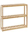 Bamboo Bathroom Wall Shelf Light Wood PADUCAH_927288