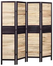 Divisorio per ambienti a 4 pannelli BRENNERBAD 164 cm 170 cm Marrone/Nero_874067