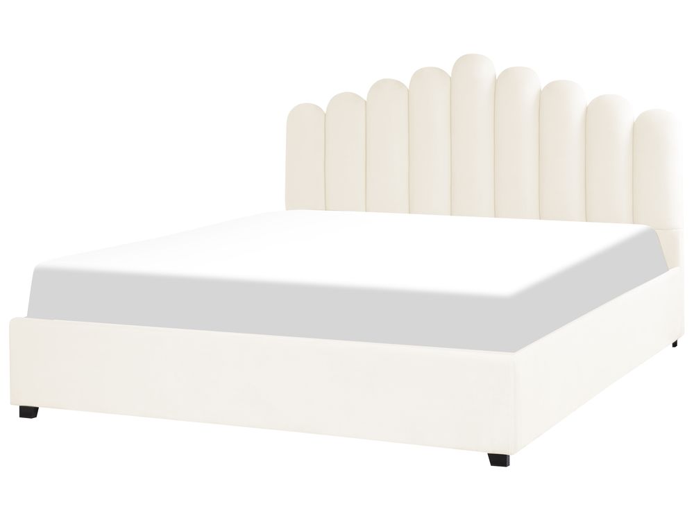 White velvet king size bed discount