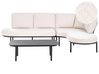 Sofa ogrodowa ze stolikiem dla 4 osób POLLINA Metal Czarny