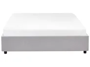 Bed with Storage Drawers without Headboard PRADES Fabric Light Grey 160 x 200 cm (EU King Size)_996106