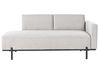 Chaise Longue SAVASSE Faux Linen Light Grey