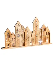 Christmas Decoration LED MALLOS 45 cm House Brown_1027995