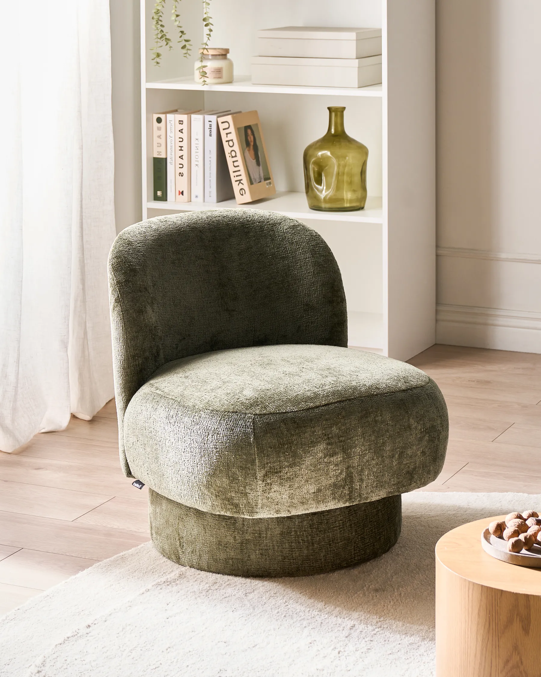 Swivel Armchair AYLO Chenille Green_1027649