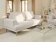 Sofa 3 Seater KILDAL Fabric Light Beige_1058487