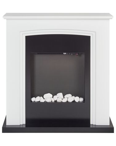 Electric Fireplace with LED Flame Effect White NYIRI