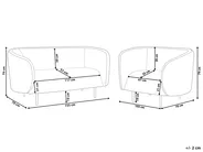 Set da salotto 3 posti LOEN Tessuto Beige chiaro_867522