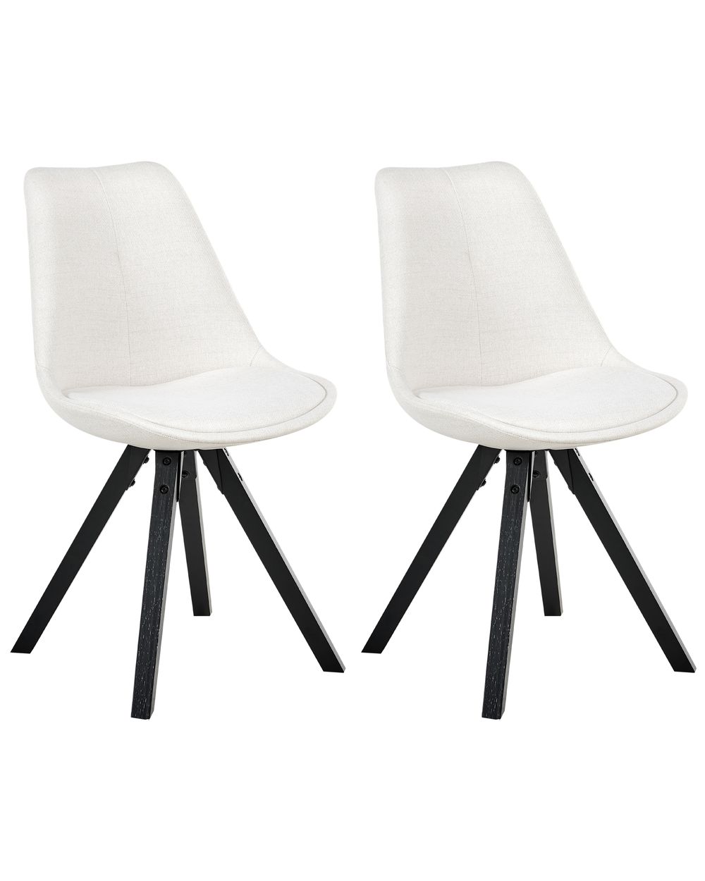 Set of 2 Dining Chairs HEDLEY Fabric Light Beige
