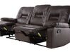 Faux Leather Manual Recliner Living Room Set Brown BERGEN_681664