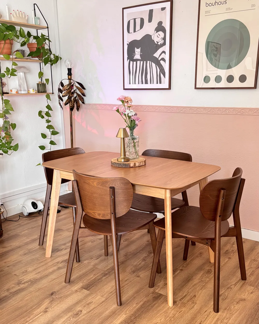 Set of 2 Dining Chairs OVERLY Wood Brown Ash Wood_1017078
