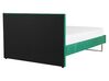 Lit double en velours vert 160 x 200 cm BELLOU_777664