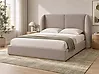 Ottoman Bed MONESTIER Fabric Taupe 160 x 200 cm (EU King Size)
